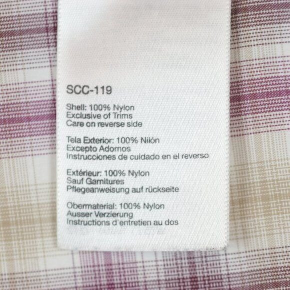 Marmot Women's Medium Purple & Tan Plaid Quick Dry Long Sleeve Button Up Shirt - Picture 8 of 9